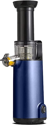Exprimidor lento compacto de prensado en frío, exprimidor masticador pequeño portátil para verduras y frutas, mayor rendimiento de jugo, motor de 120 W, función inversa, para verduras y frutas