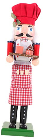 KOMBIUDA Marioneta Decoración Tradicional De Cascanueces Adorno De Cascanueces Clips Aire Libre Papa Noel Cascanueces De Trabajo Cascanueces De Navidad Cocinero Madera