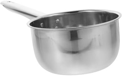 SECFOU Edelstahl Wasserschöpfkelle Mit Griff Zum Kochen Und Reinigen Stabile Schöpfkelle Aus Metall Für Gemüse Und Obst Großes Fassungsvermögen Für Küche Und Haushalt