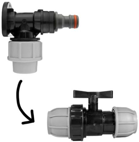 AP Supplies Wall Flange Kit 20mm MDPE, Snap-On, Inline Valve
