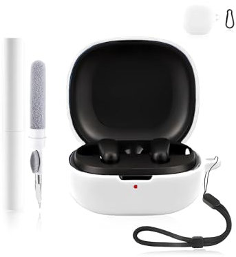 Silicone Protective Case for Anker Soundcore P20i/Anker Soundcore R50i Earbuds - Durable and Eco-Friendly Bluetooth Earphone Cover with Precise Holes - White