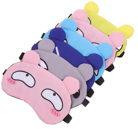 Healeved Cute Cartoon Eye Mask Sleep Mask for Boys and Girls Girls Adjustable Strap Night Blindfold for Travel
