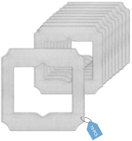 10 Pièces pour Ecovacs Winbot Mini Serpillère Rechange, Microfibre Lingette Robot Lave Vitre pour Ecovacs Winbot Mini, W-CC02-0012 Lavables Chiffon de Nettoyage, pour Nettoyage Vitre