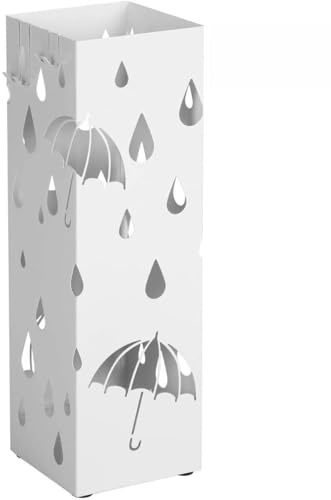 Hoppa! - Regenschirmständer - Regenmotiv – Weiß – Metall