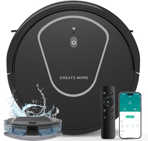 Bagotte Robot Vacuum and Mop Combo,2 in 1 Robotic Vacuum Cleaner with Mopping,4000Pa Strong Suction,Auto Recharge,WiFi/Alexa/App/Remote, Ideal for Hard Floor,Pet Hair,Auto Carpets Boost