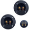 HAFRILY 75mm DIY Round 2-Way Speaker Box Terminal Binding Post All-copper Terminal Post For Speaker Connectors Subwoofer Connector Stage Cables Spring Cups