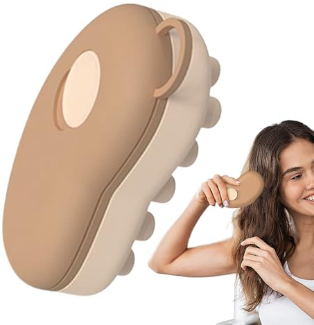 Massagekamm Silikon Kühlende Kopfhaut Bürste | Abnehmbare Bürste Ergonomisches Tool Zur Entspannung Tragbar Für Zuhause Und Ren