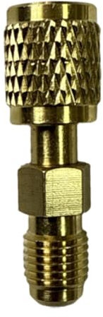 Pessrrtewg Adattatore in ottone R32 R454B, adattatore filettato inverso maschio da 1/4 femmina a 1/4, connettore gas a perdite zero per serbatoi di refrigerante, raccordi a connessione rapida per