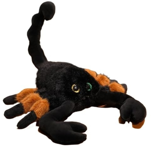 KUKUShining Skorpion Plüsch, Halloween Kuscheltier Puppe Realistisches Weiches Skorpione Plüschtier Spielzeug Für Wildtiere Als Schlafgefährte(Brown,30cm/11.8in)