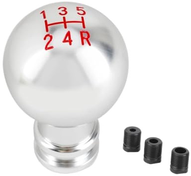 WALEQW Schalthebel Schalthebelkopf 5/6/10 Geschwindigkeit Aluminium Auto Schaltgetriebe Automatische Getriebe Ebene Knopf Schalthebel Universal(5 Speed-2)