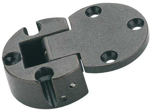 Häfele 342.75.128 - Klappenscharnier Plano Medial | Brüniert | Für Holzklappen | Öffnungswinkel 90° | Zinkdruckguss / Kunststoff