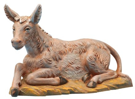 Fontanini by Roman Seated Donkey Nativity Figurine, 5-Inch