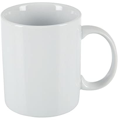 Olympia Whiteware Standard Tee- und Kaffeetassen Set 284 ml/10 oz (12er Pack), Weißes Porzellan - Backofen-, Mikrowellen-, Spülmaschinen- und Gefrierschrankfest - BS4034 zertifiziert, CB466