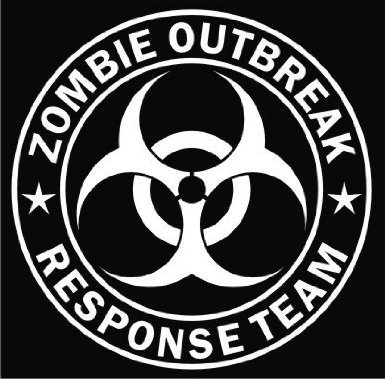 Aufkleber - Autoaufkleber - Sticker - Decal Zombie Outbreak Response Team White Die-cut Vinyl Decal Sticker