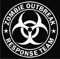 Aufkleber - Autoaufkleber - Sticker - Decal Zombie Outbreak Response Team White Die-cut Vinyl Decal Sticker
