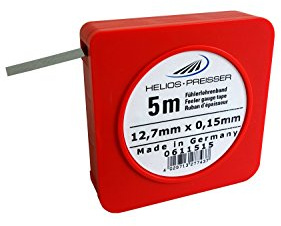Helios Preisser Fühlerlehrenband, Einzelkassette (Kohlenstoffstahl, gehärtet, Breite 12,7 mm, Länge 5 m, Nennmaß 0,15 mm) 0611 515