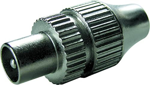 SCHWAIGER KST50 141 Koaxial Stecker 10 Stück Verbindung Antennendose SAT-Stecker IEC Steckverbindung Buchse Kupplung Koax Kabelfernsehen Satellitenfernsehen