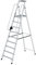 Aluminium-Stehleiter 9 Stufen Arbeitshöhe bis ca. 4,10 m