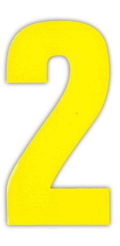 Wheelie Bin numbers Yellow 2