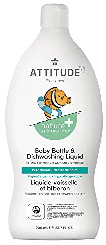 Petits, bouteille de bébé et liquide vaisselle, nectar de poire - ATTITUDE