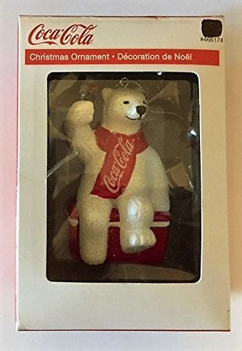 Coca-Cola Kurt Adler Weihnachtsdekoration Bär auf rotem Kühler