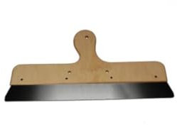 Toolland Couteau à enduire, acier inoxydable, manche en bois, 400 mm