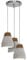 EGLO Pendellampe Tarega, 3 flammige Beton Hängeleuchte, Material: Stahl, Holz, Beton, Farbe: Grau, braun, Fassung: E27, Ø: 250 mm