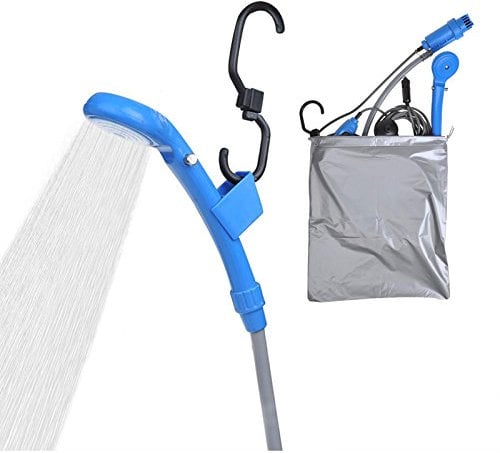 ProPlus Campingdusche 12v mit Tauchpumpe & Filter, An-/Aus-Schalter, 2 Meter Schlauch