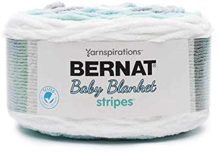 Bernat Baby Blanket Stripes -300g- Seaglass