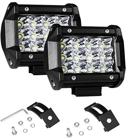 AUXTINGS 4 inch 36W Dreifachreihe LED Arbeitsscheinwerfer Zusatzscheinwerfer 3600LM Auto Scheinwerfer Offroad Flutlicht Spotlight 6000K Wasserdicht IP67 Arbeitslicht 12V (2 Stück)