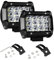AUXTINGS 4 inch 36W Dreifachreihe LED Arbeitsscheinwerfer Zusatzscheinwerfer 3600LM Auto Scheinwerfer Offroad Flutlicht Spotlight 6000K Wasserdicht IP67 Arbeitslicht 12V (2 Stück)