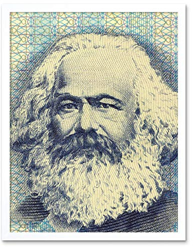 Wee Blue Coo Painting Political Karl Marx Banknote Design Communism Art Print Framed Poster Wall Decor Kunstdruck Poster Wand-Dekor-12X16 Zoll