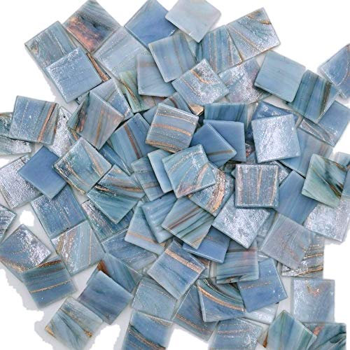 Armena Mosaikstein grau mit Kupfer Textur 2x2cm 130g (Circa 43 Stück)