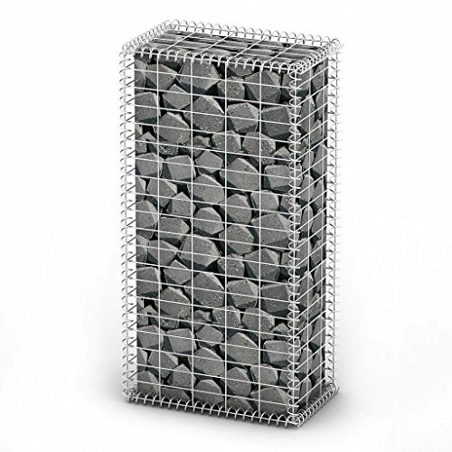 Tidyard Stahl Steingabione Gabione Steinkorb mit Deckeln Garten Gabionenk?rbe Metallkorb aus Verzinkt Stahl 100 x 50 x 30 cm Maschenweite ca. 10 x 5 cm