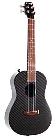 KLOS Guitars Carbon-Faser-Acoustic Ukulele-Paket (Ukulele, Gig Bag, Regen-Abdeckung, Riemen, Endpins)