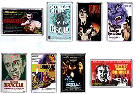 Set of 8 Dracula Hammer Horror Movie Magnets