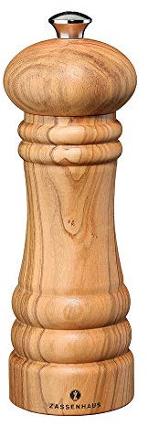 Zassenhaus Pfeffermühle Berlin aus Olivenholz in der Farbe Natur, Höhe: 18cm, 023367