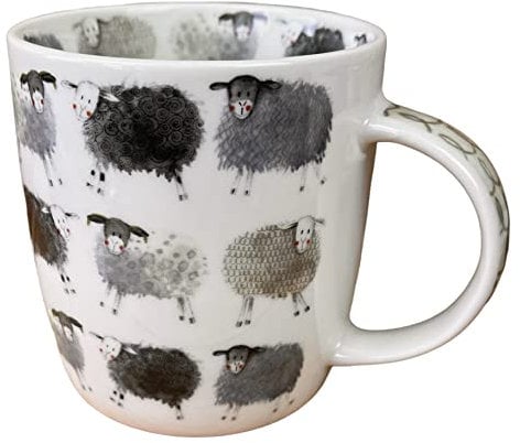 Alex Clark Sheep Mug - Ewe - Farm Animals - Original Artwork - Cup for Animal Lovers - Gift Ideas - Perfect for Coffee & Tea - Vegan Friendly - Designed in The UK...