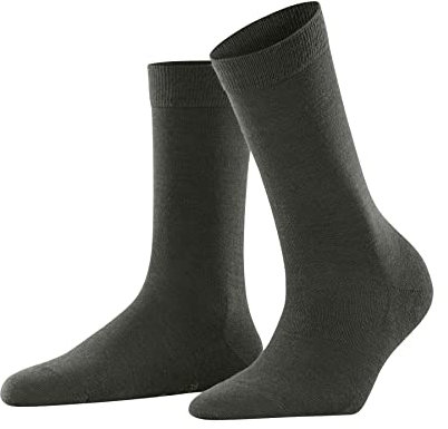 FALKE Damen Socken Softmerino W So Wolle Baumwolle einfarbig 1 Paar, Grün Military 7826, 37-38