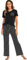 Voopptaw Women's V-Neck Sleepwear Cotton Short Sleeve Pajama Set Cotton Short Sleeve V Neck Tops Pant Summer Pjs Loose Sleepwear Casual Fashion Nightwear with Pockets Black XL