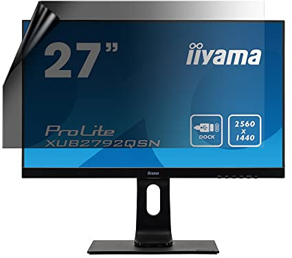 Celicious Privacy Lite 2-Way Anti-Glare Anti-Spy Filter Screen Protector Film Compatible with iiYama Monitor ProLite 27 (XUB2792QSN-B1)