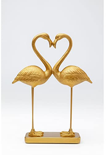 Kare Design Deko Figur Flamingo Love, Gold, Accessoire, Handarbeit, Artikelhöhe 39cm