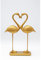 Kare Design Deko Figur Flamingo Love, Gold, Accessoire, Handarbeit, Artikelhöhe 39cm