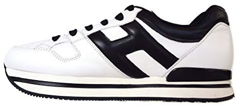 Hogan Damen-Sneakers H222 Schnürung H groß HXW2220T548HQK0001 Weiß (Numeric_36), Weiß, 36 EU