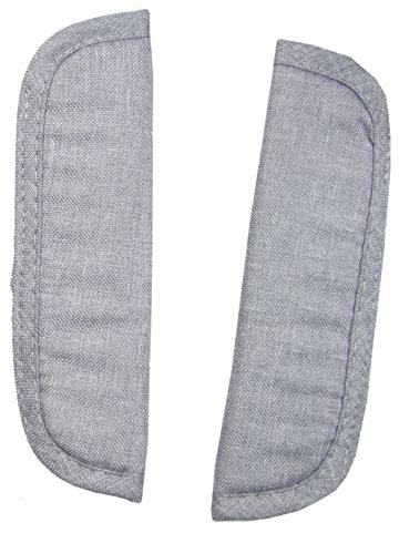 BAMBINIWELT Zubehör kompatibel mit BUGABOO Cameleon Sonnenverdeck Gurtpolster Lenkertasche für Kinderwagen Buggy (Gurtpolster meliert hellgrau)