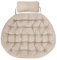 Hängesessel Kissen, Polster, Auflage für Polyrattan & Rattan Hängeschaukel, Sitzauflage für Hängekorb mit Rückenkissen - Beige Ökoleinen