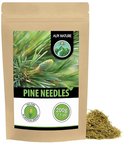 Alpi Nature Kiefernadeltee 200g, Kiefernnadeln getrocknet und geschnitten | Kiefernnadeln Tee lose, loser Tee zur Teezubereitung
