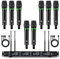 Bietrun 8-Channel Wireless Microphone System with 8 Rechargeable Mics Wireless, UHF 295ft Range, Professional Metal Cordless Dynamic Vocals Mics for Adults,Karaoke Party,Singing,Church,(Auto Connect)