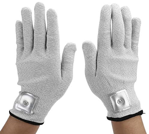 KAXIAA EMF-Silberfaser-Schutzhandschuhe gegen elektromagnetische Strahlung, EMF-Blockierung, Elektrodenhandschuhe,Grau