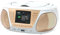 Portable CD Player with DAB/DAB+/FM Digital Radio | Bluetooth & USB MP3 Player | Large Display | Battery & Mains Powered (6x”C”) | Perfect for Home, Office or Outdoors | AZATOM Zenith Z4 (White)